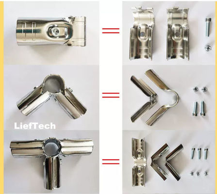 T hình dáng dọc Chrome ống và phụ kiện kết nối chung