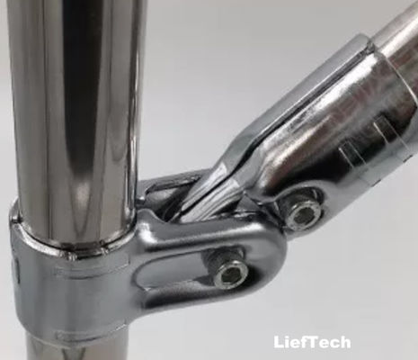 Các kết nối kim loại kết nối ống được mạ Chrome điều chỉnh 40 ~ 60 độ