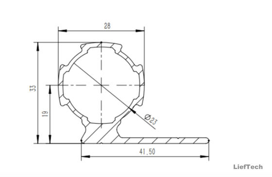1.2mm Độ dày ống hợp kim nhôm kích thước tiêu chuẩn quốc tế