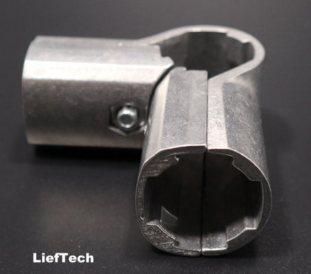 4 Way Aluminium ống kết nối kích thước tiêu chuẩn 90 độ góc phải khớp