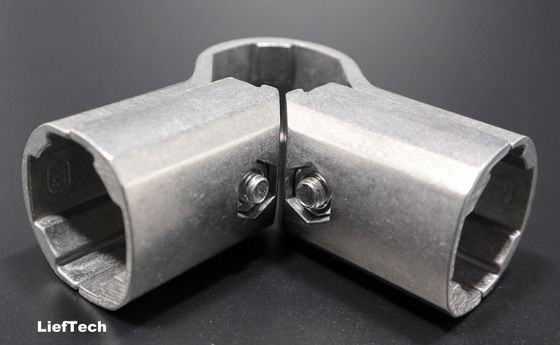4 Way Aluminium ống kết nối kích thước tiêu chuẩn 90 độ góc phải khớp