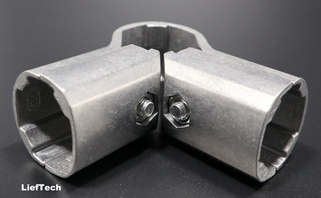 4 Way Aluminium ống kết nối kích thước tiêu chuẩn 90 độ góc phải khớp